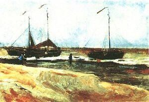 Винсент Ван Гог Ранние работы Берег в Схевенингене в тихую погоду 1882г 